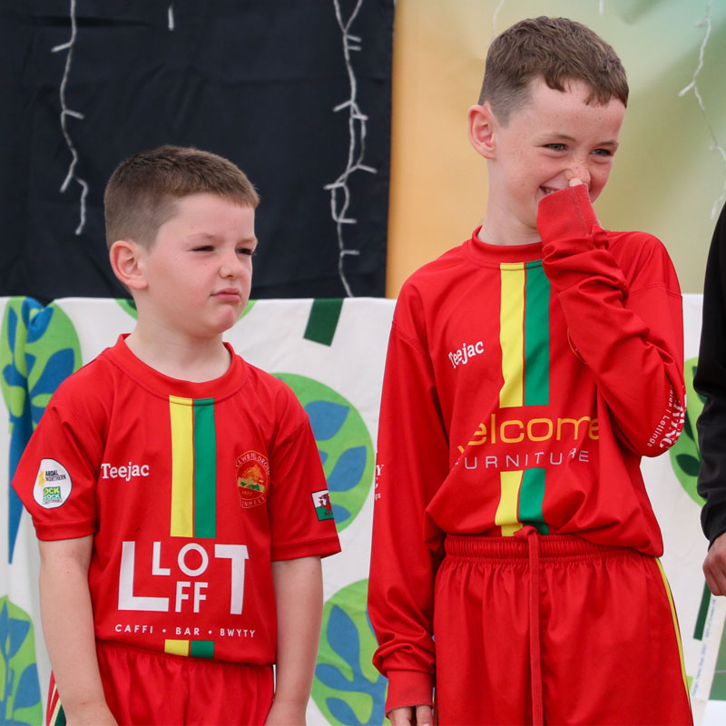 Children taking part in Gwyl Felin 2025's religious service